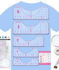 Tshirt Ruler Guide For Cricut Heat Press Game Changer Shirt Alignment Tool For Vinyl Center Your Design DTF Template Sublimation Accessory Left Pocket Logo Placement Iron On HTV And Heat Transfer Vinyl set of 5 rulers and accessories on display