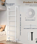 Rock Solid Indoor Bunk Bed Ladder Wall Mounted With Non Slip Round Tube Grip Heavy Duty Metal Loft Bed Access 100-300cm size details.
