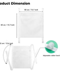 Dimensions of Large Shoe Dryer Bag For Sneakers With Zipper And Strap 15.7x15.7 Inch Wash Dry Net Laundry Bag Durable Polyester