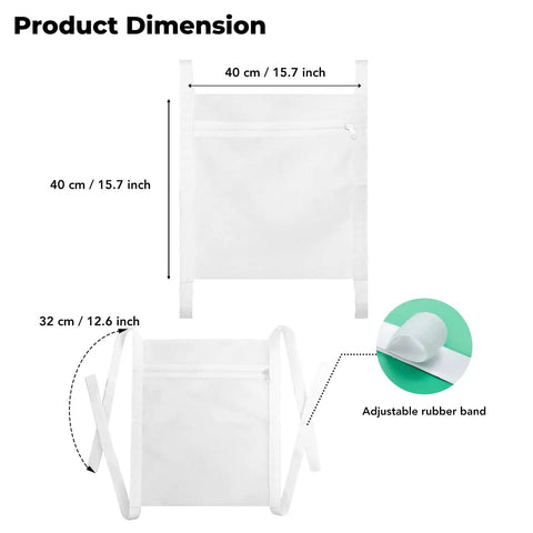 Dimensions of Large Shoe Dryer Bag For Sneakers With Zipper And Strap 15.7x15.7 Inch Wash Dry Net Laundry Bag Durable Polyester