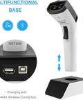 Bluetooth 1D Wireless Barcode Scanner with Hands Free CCD Reader Stand Built In Memory Works With Mac OS Windows iOS Android DS5000
