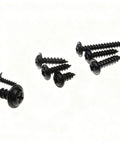 Close-up of screws from 340 Piece Black Zinc Plated Self-Tapping Screw Set M3 To M4.8 For Metal Plastic And Wood