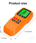 Wall Stud Finder Scanner LCD Display Electric Portable, orange handheld size 17.7cm x 7cm, with clear LCD for accurate scanning.