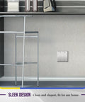 Rugged 2 Gang Blank Wall Plate Made From 430 Stainless Steel Rust Resistant and UL Listed 4.50 by 4.57 Inches on wall