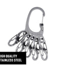 Bigfoot Locker Key Rack With Five Locking S Biners And Stainless Steel Carabiner Chain For Secure Key Organization