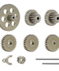 Beefed Up Hardened Steel RC Crawler Transmission Gear Set For 1 By 24 And 1 By 18 Scale Models Precision Machined Gearbox Upgrade