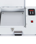Mxmoonfree 2000W bearing induction heater, front view, white metal housing with control panel and protective lid.
