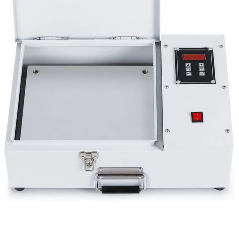 Mxmoonfree 2000W bearing induction heater, front view, white metal housing with control panel and protective lid.