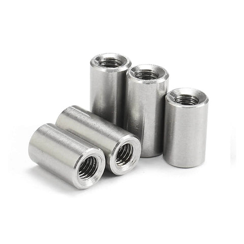 304 Stainless Steel Internal Threaded Dowel Pins Set, Parallel Locating Pins With Single Hole, shown in various sizes on white background