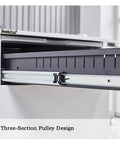 Three-section pulley design of Built Tough Steel Mobile Filing Cabinet With Lock 3 Drawers On Wheels