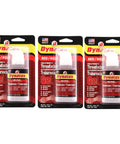 Red High Strength Gel Threadlocker For Large Fasteners, Permanent Lock, Anaerobic Adhesive That Stays Put, Vibration And Solvent Resistant, 1.20 Oz Bottle, 3 Pack in retail packaging