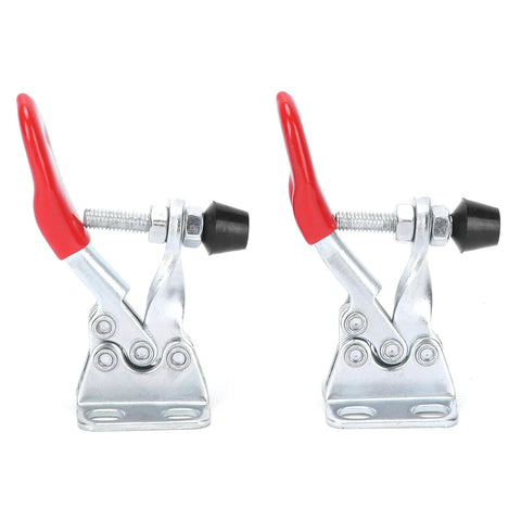 Rock Solid Ergonomic Toggle Clamp Set With Six Point One Lb Holding Power For Secure Woodworking And Welding Projects Hold Down Latch For Jigs And Machine Fixtures Fast Stable Clamping Two Pack