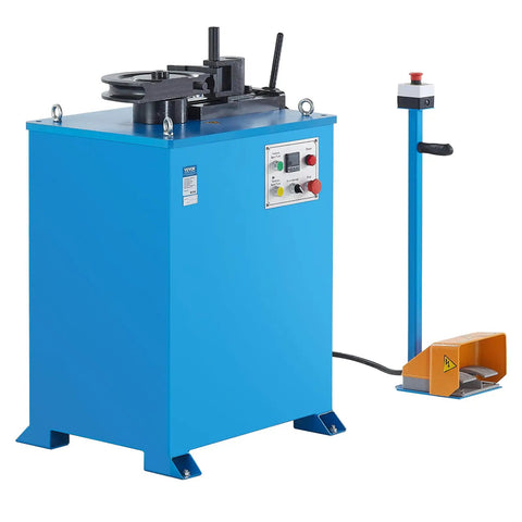 Heavy Duty Electric Tube Bender Machine 1.5 Kw Power Bends 5/8 To 1-1/2 Inch Pipes With Five Dies For Auto And Manual Modes Max 180 Degree Angle.