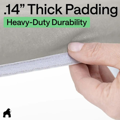 Heavy Duty Ironing Board Cover And Pad With Silicone Coating, Heat Resistant Up To 400 Degrees, showing thick padding