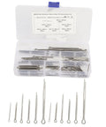 Assorted Stainless Steel Cotter Pin Set For Auto Repair And Workshop, 90 Pieces, 304 Grade Fasteners In 6 Sizes with box