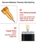 Portable Pneumatic Dot Peen Marking Machine for Large Metal Parts 0.01 to 1mm Depth Rotary Chassis, alloy marking needle and copper motor.