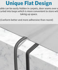 Cat 8 Ethernet Cable Flat 3 To 100 Feet Ultra Fast 40Gbps 2000MHz High Speed Gaming LAN Cable routed under a mat