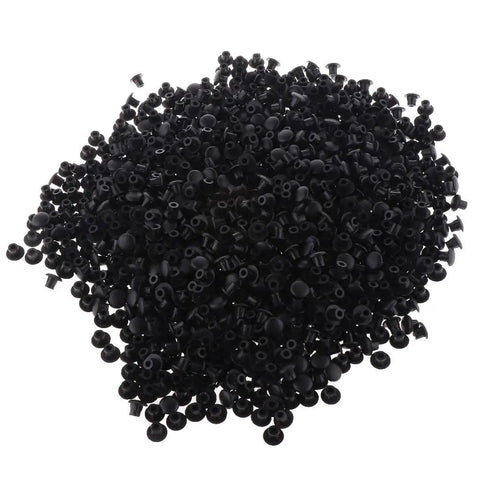 1000 Pack White Hinge Hole Plugs For Furniture, Durable Hole Covers For Iron Plates And Mesh Fixing, Black Plug Detail