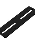 Ten Pack Five Inch Black Flat Mending Plates With Long Slots For Straight Repair Brackets In Carbon Steel Powder Coated
