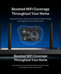 Archer BE230 WiFi 7 Router With Dual Band And 4x Streams, featuring four high-performance antennas and beamforming technology.