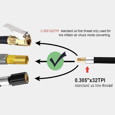 Universal Air Pump Hose Adapter Extension Tube For Car And Motorbike Tire Inflator Durable Flexible Locking Valve Connector Tool Kit 20cm