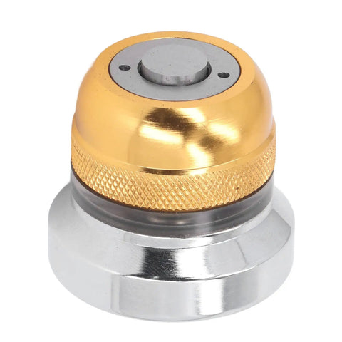 Photoelectric Z Axis Setter With 0.0002 Inch Accuracy And 2 Inch Height Adjustment, gold and silver tool on white background