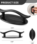 Black handle from 2 Pack Self Stick Instant Cabinet Drawer Handles Self Adhesive Pull Handles For Kitchen Cabinets Doors Windows Sliding Closets Bathrooms And Mirror Panels White Finish Easy Install Decorative Yet Practical Hardware