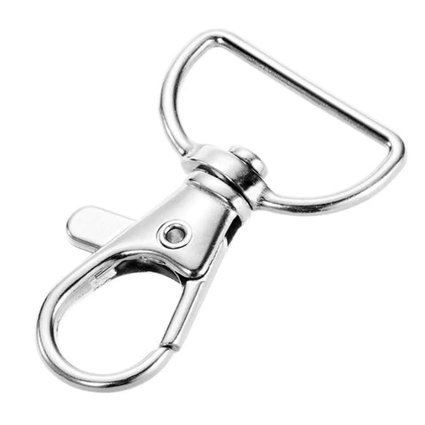 Legit Heavy Duty Swivel Hook Clasps 40 Piece Kit 1 Inch D Ring Connectors for Lanyards Bags and Craft Projects Solid metal build swivel hook