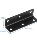Heavy Duty Stainless Steel Corner Shelf Brackets 4 Pack L Shaped 90 Degree Right Angle Braces With Screw Holes