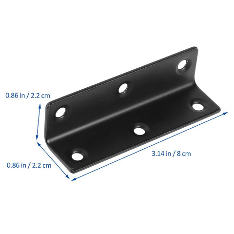 Heavy Duty Stainless Steel Corner Shelf Brackets 4 Pack L Shaped 90 Degree Right Angle Braces With Screw Holes