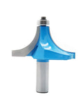 Heavy Duty Carbide Quarter Round Router Bit Half Inch Shank One Inch Cutting Radius, blue bearing guided edge profiler.
