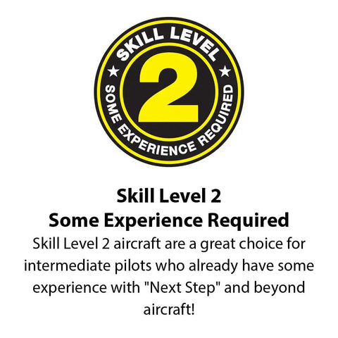 Skill Level 2 badge, some experience required for Eratix 3D Flat Foamy 860mm Ready To Fly RC Airplane With Brushless Motor Spektrum Avian Smart ESC