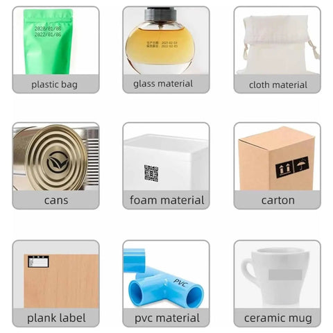 Industrial Automatic Inkjet Printer For Date Coding And Batch Numbers printing on diverse materials like plastic, glass, and cardboard.