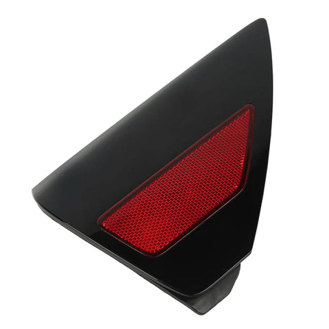 Right Quarter Panel Reflector Port Cover And Rear Motor Lid Door Replacement Fits 2020 2022, black with red reflector detail.
