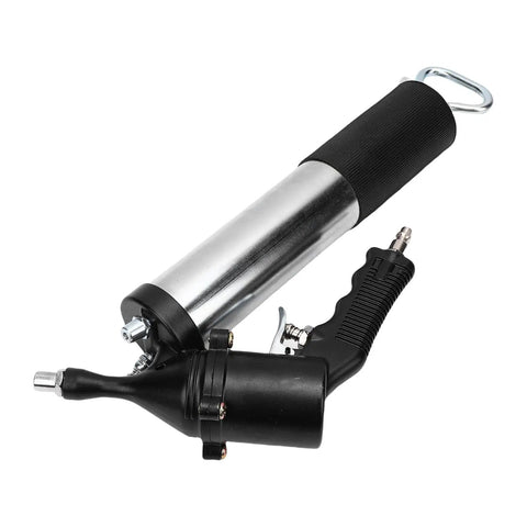 Pneumatic Grease Gun Kit With 18 Inch Flexible Hose And 5.5 Inch Extension Tube Heavy Duty Grip Three Injection Options