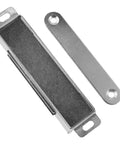 Heavy Duty Magnetic Door Catch 80 Lbs 304 Stainless Steel Cabinet Latch shown in silver finish
