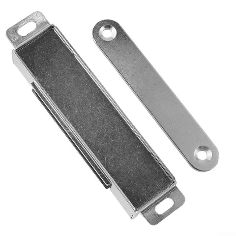 Heavy Duty Magnetic Door Catch 80 Lbs 304 Stainless Steel Cabinet Latch shown in silver finish