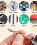 Top Notch High Speed Steel Drill Bits Set 10 Pieces Ranging From 0.3 To 4.0mm Micro Twist Drills in hand, showing various materials.