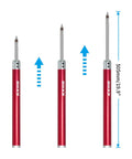 Front view: SIIIXS 3-piece wood lathe turning tool set with carbide tips, red aluminum handles, up to 505mm.