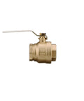 Side view of Lead Free 2 Inch Full Port Two Piece Brass Ball Valve With Female Threaded Ends Chrome Plated Copper Silicon Alloy