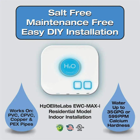 Electronic Water Conditioner EWC Max I Salt Free Hard Water Softener Alternative For Whole House Descaler installation guide