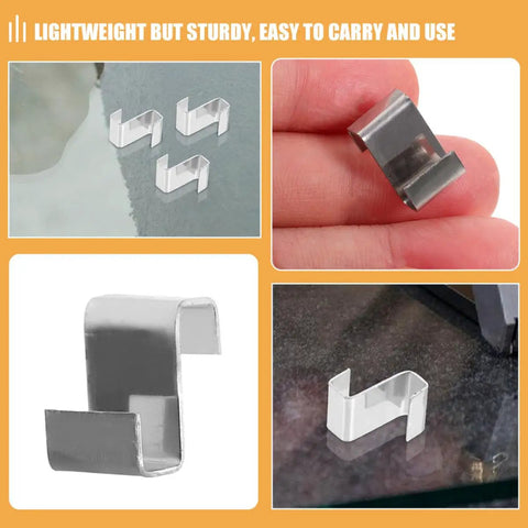 Stainless Steel Z Shaped Glass Clamps For Greenhouse Panels 100 Pack Fixing Clips For Garden Doors Windows Windproof No Fuss Easy Install And Maintenance Kit Included