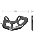 Diagram of FortiGuard Alloy MTB Bash Guard ISCG05 Compatible For 26T To 36T Chainrings Protects Your Mountain Bike Chainring black