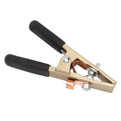 Workhorse 300A Brass Welding Ground Clamp With 45mm Opening A Type Earth Clip Premium Conductive Grounding Tool For Welders Shipyards Steel Structures Oil Rigs And Cars Black Cover, brass clamp