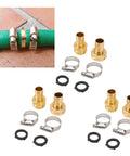 Ultimate Garden Hose Repair Kit for 5/8 And 3/4 Inch Featuring Durable Aluminum Alloy Male Female Fittings That Fix Leaks Fast And Keep Your Water Flowing Smooth For Spring Yard Work, hose clamp repair parts