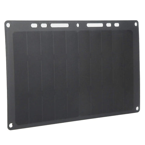 6V 10W Monocrystalline Solar Panel Charger with 1700mAh Output Portable USB Power Bank, IP65 weatherproof design.
