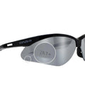Straight Up Rock Solid AntiFog Safety Glasses With Wraparound Coverage And Ansi Z87 Plus Impact Protection For Shooting And Heavy Duty Tasks That Drop Hella Crisp Vision Without The Sticky Fog Irritation, showing black frame and Z87+ certification.