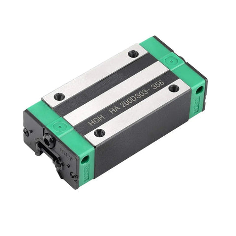 Close-up view of a durable steel HGH35 carriage block from Five Sets Of Square Guide Rail Kits With 1200mm HGR35 Rails And Two HGH35 Carriages Each Built To Last Dope Linear Motion System For CNC Machines And DIY Projects Durable Steel Blocks And Smooth Quick Setup.