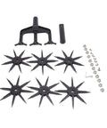 Replacement tines and parts for Stainless Steel Hand Rotary Tiller For Garden With Adjustable Tines, Cultivator And Scarifier Tool