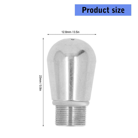 Stainless Steel Coffee Machine Nozzle Head With Four Hole Tip For Frothing Milk Durable Barista Grade Coffee Maker Component That Delivers Rich Creamy Espresso And Smooth Lattes Every Time. Product size 23mm x 12.8mm, threaded base.